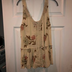 Floral American eagle tank